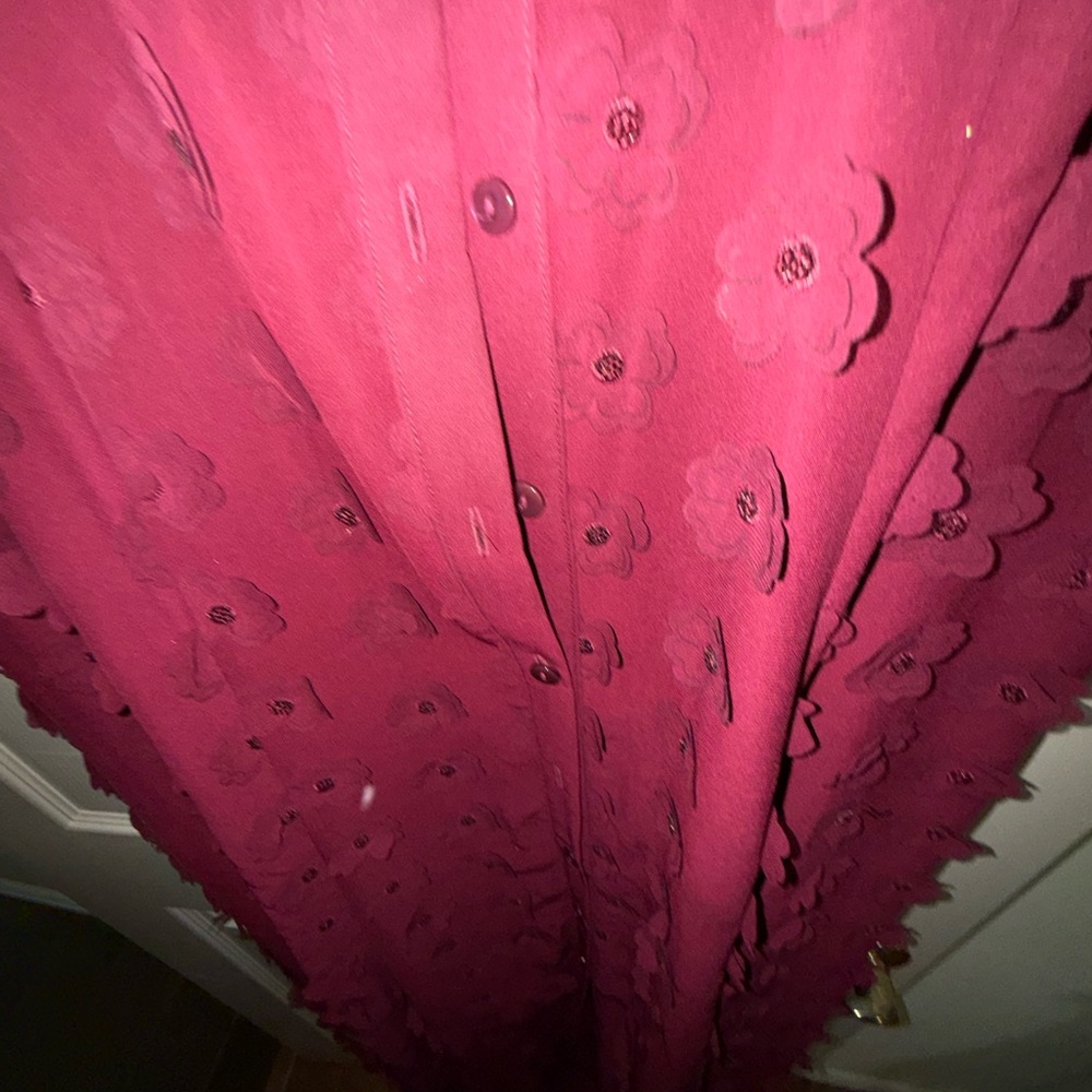 Anthropologie (Porridge) Deep Red Textured Long Sleeve Dress. Only worn once. - Picture 5 of 7